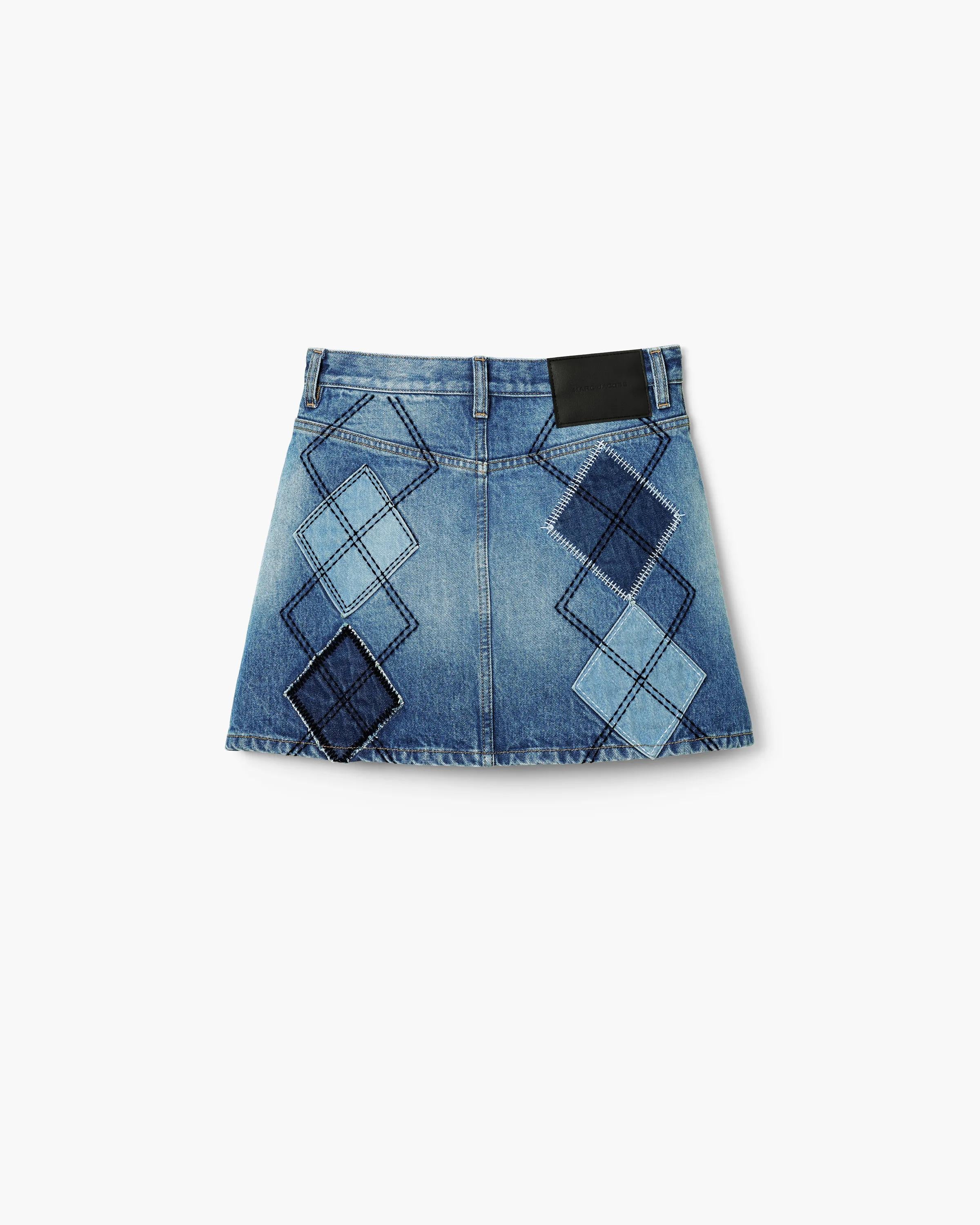 Argyle Patchwork Mini Skirt