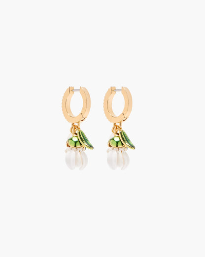 The Rooted Daisy Hoop Earrings