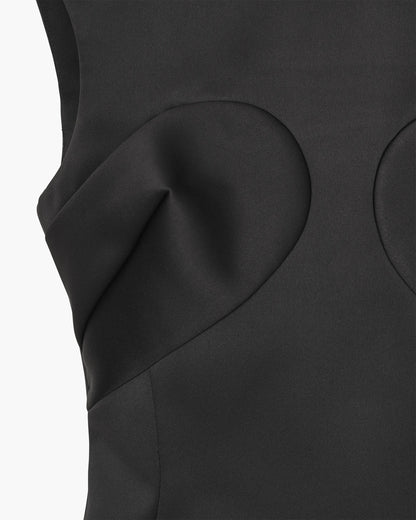 Seamed Up Satin Dress