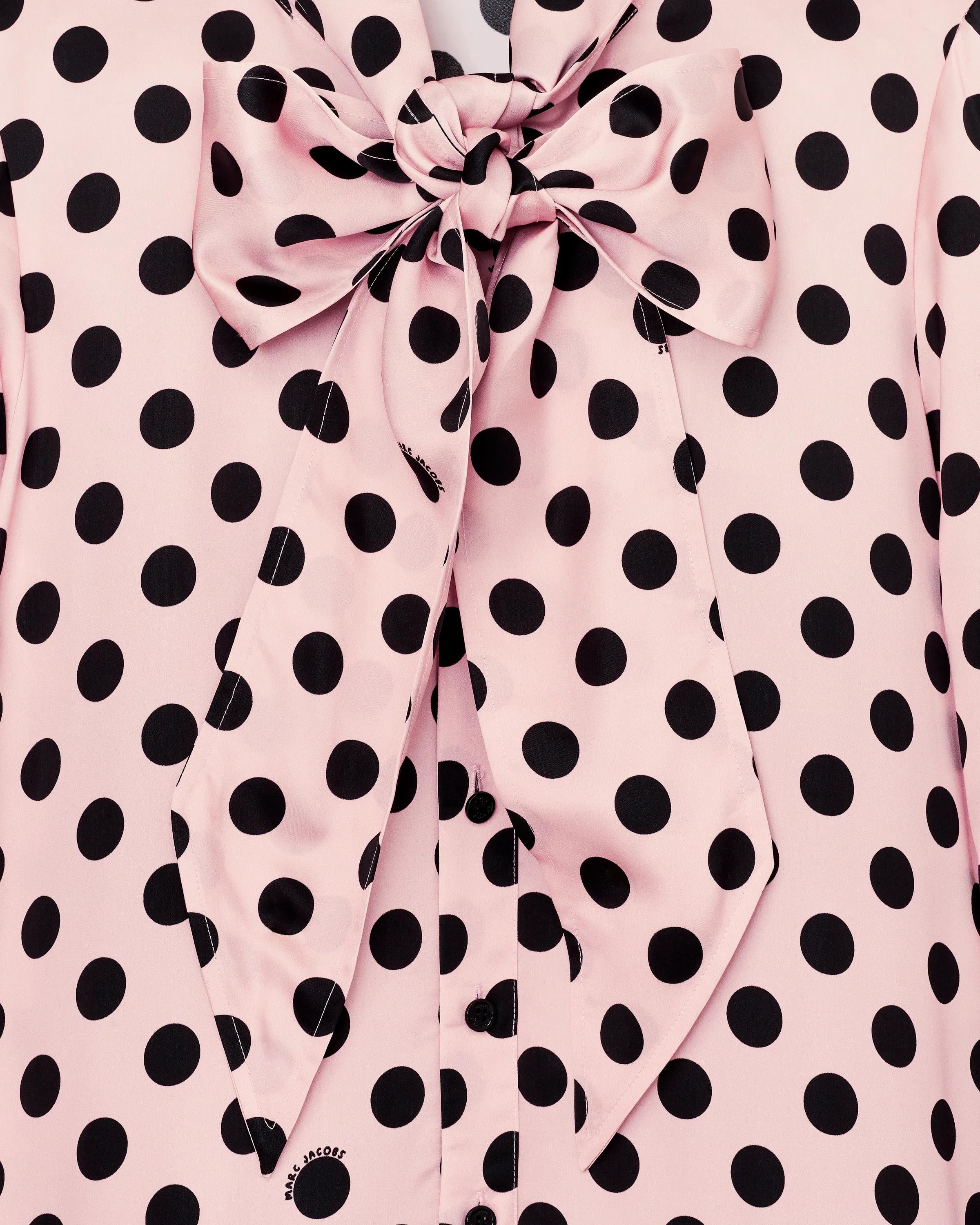 Dots Bow Pleated Dress