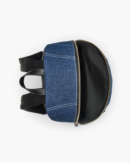 The Biker Colorblock Denim Large Backpack
