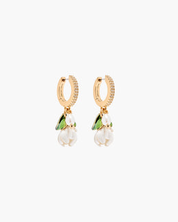 The Rooted Daisy Hoop Earrings