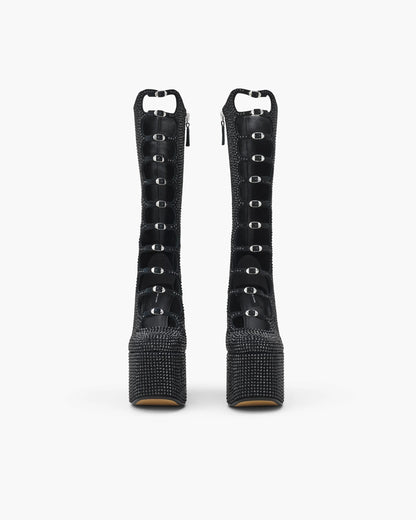 The Rhinestone Kiki Knee-High Boot