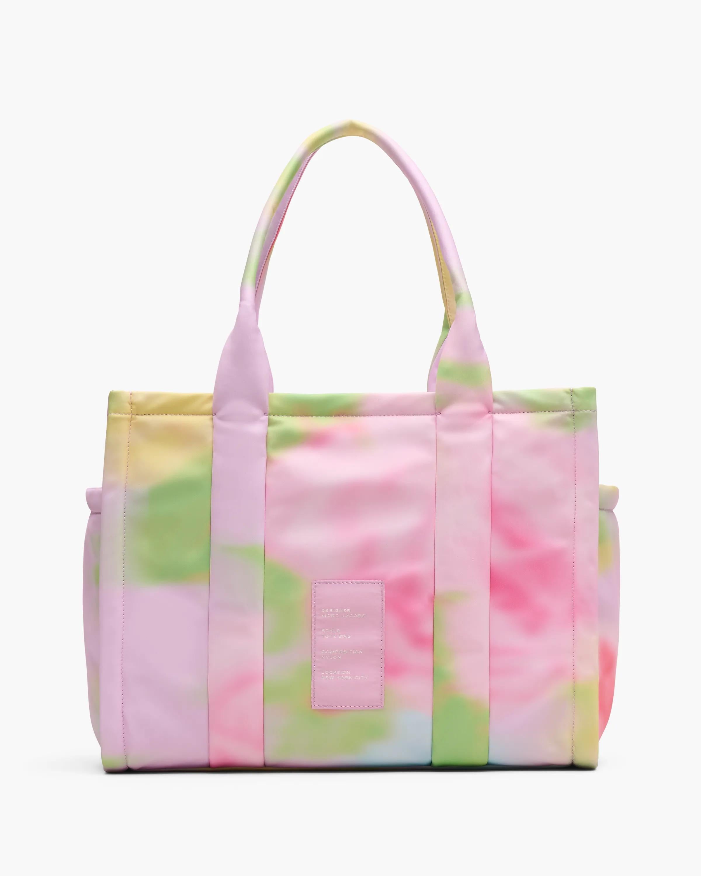 The Blurred Floral Large Puffy Nylon Tote Bag