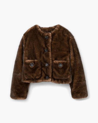 Teddy Cropped Jacket