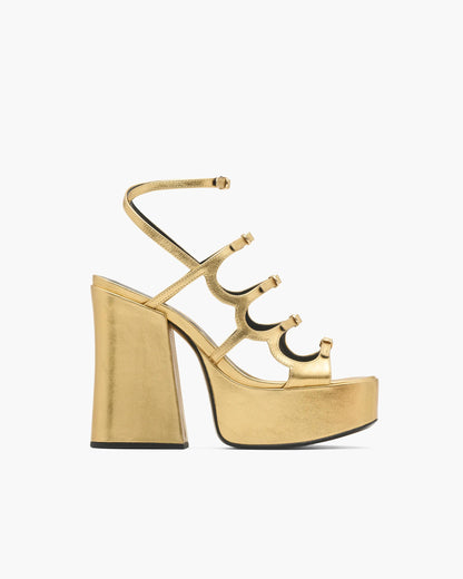 The Metallic Leather Kiki Platform Sandal