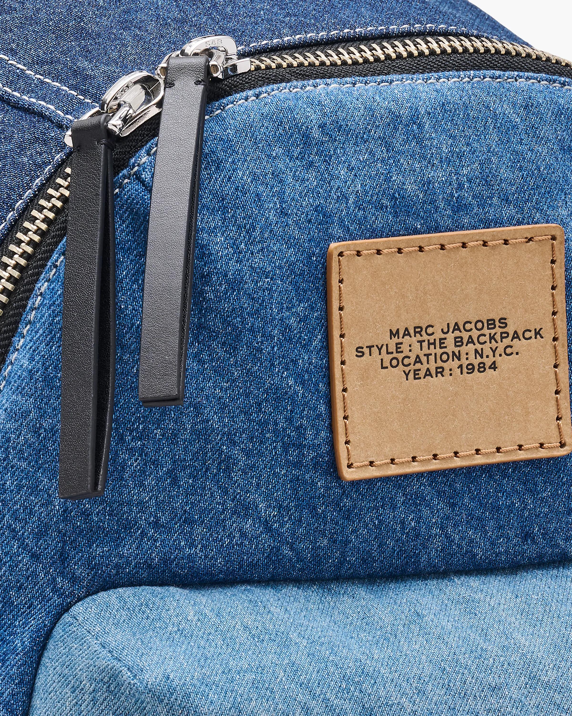 The Biker Colorblock Denim Large Backpack