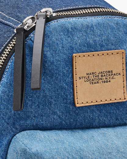 The Biker Colorblock Denim Large Backpack