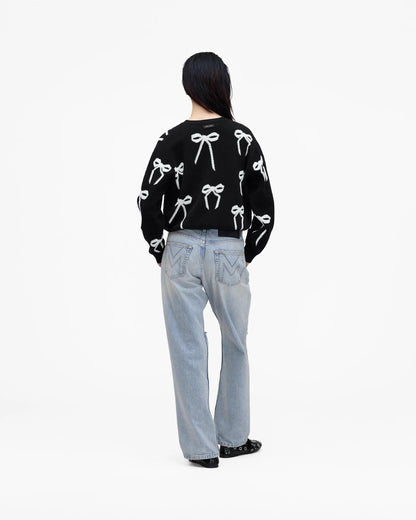 Bow Jacquard Sweater