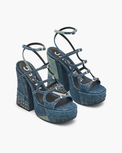 The Deconstructed Denim Kiki Platform Sandal