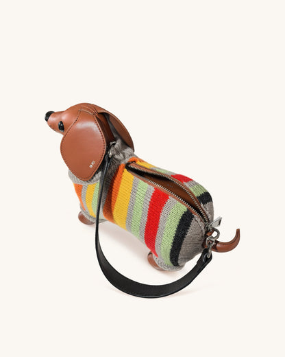 Addison Dachshund Handbag - Silver