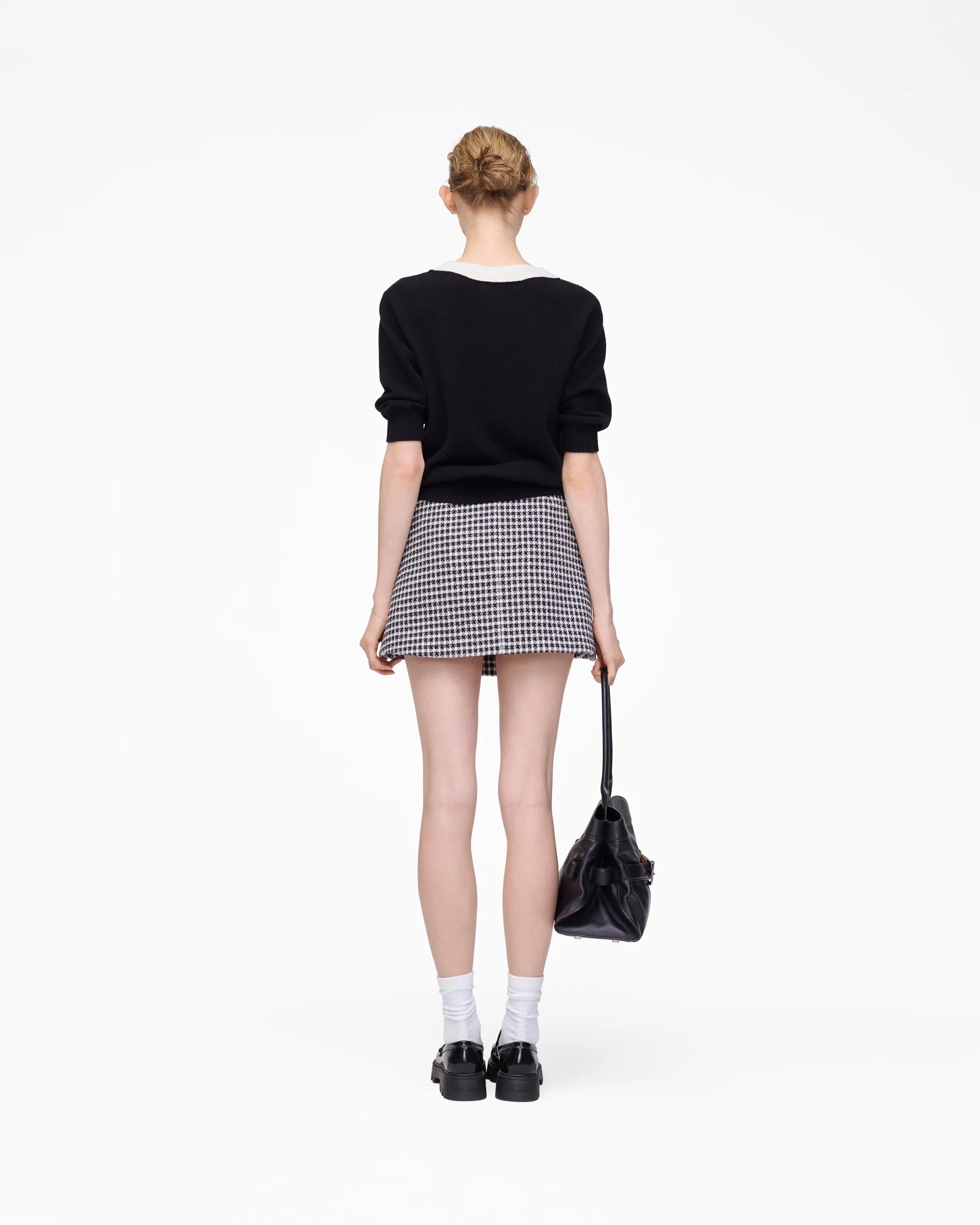 Gingham Tweed Mini Skirt