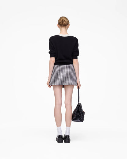 Gingham Tweed Mini Skirt