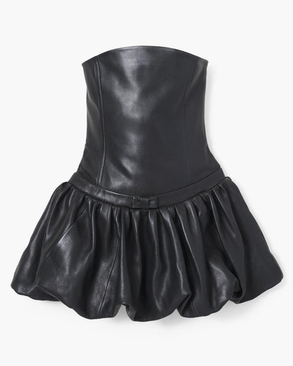 The Leather Bubble Dress