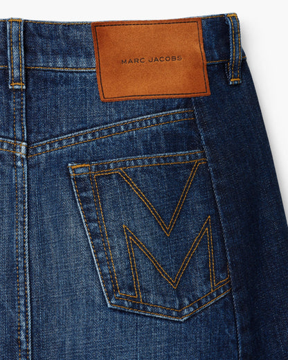 Two Tone Shadow Denim Skirt