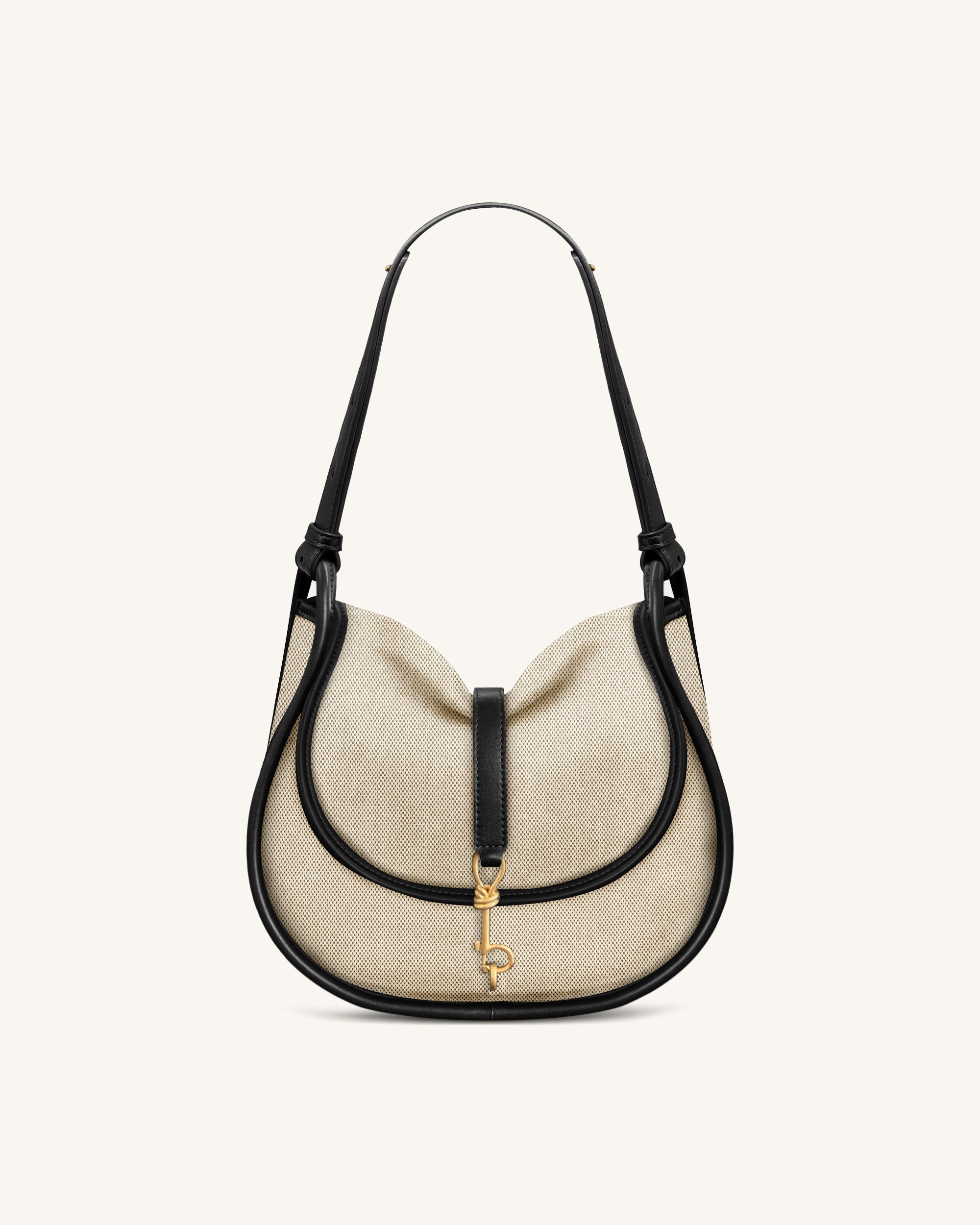 Arla Small Hobo Bag - Black Canvas