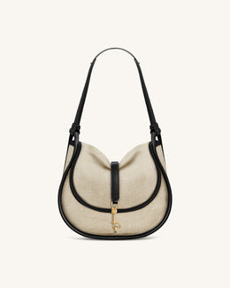 Arla Small Hobo Bag - Black Canvas
