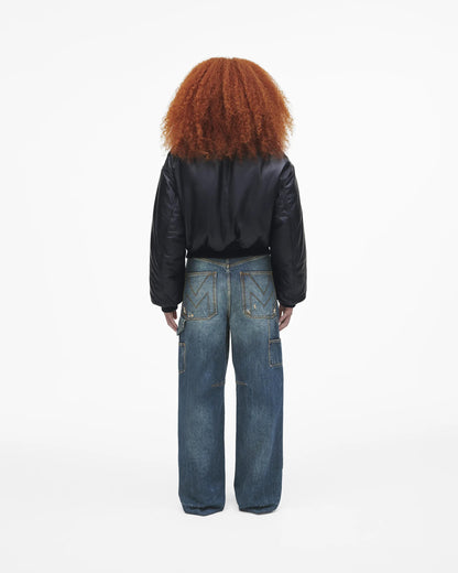 Puffy Leather Bomber