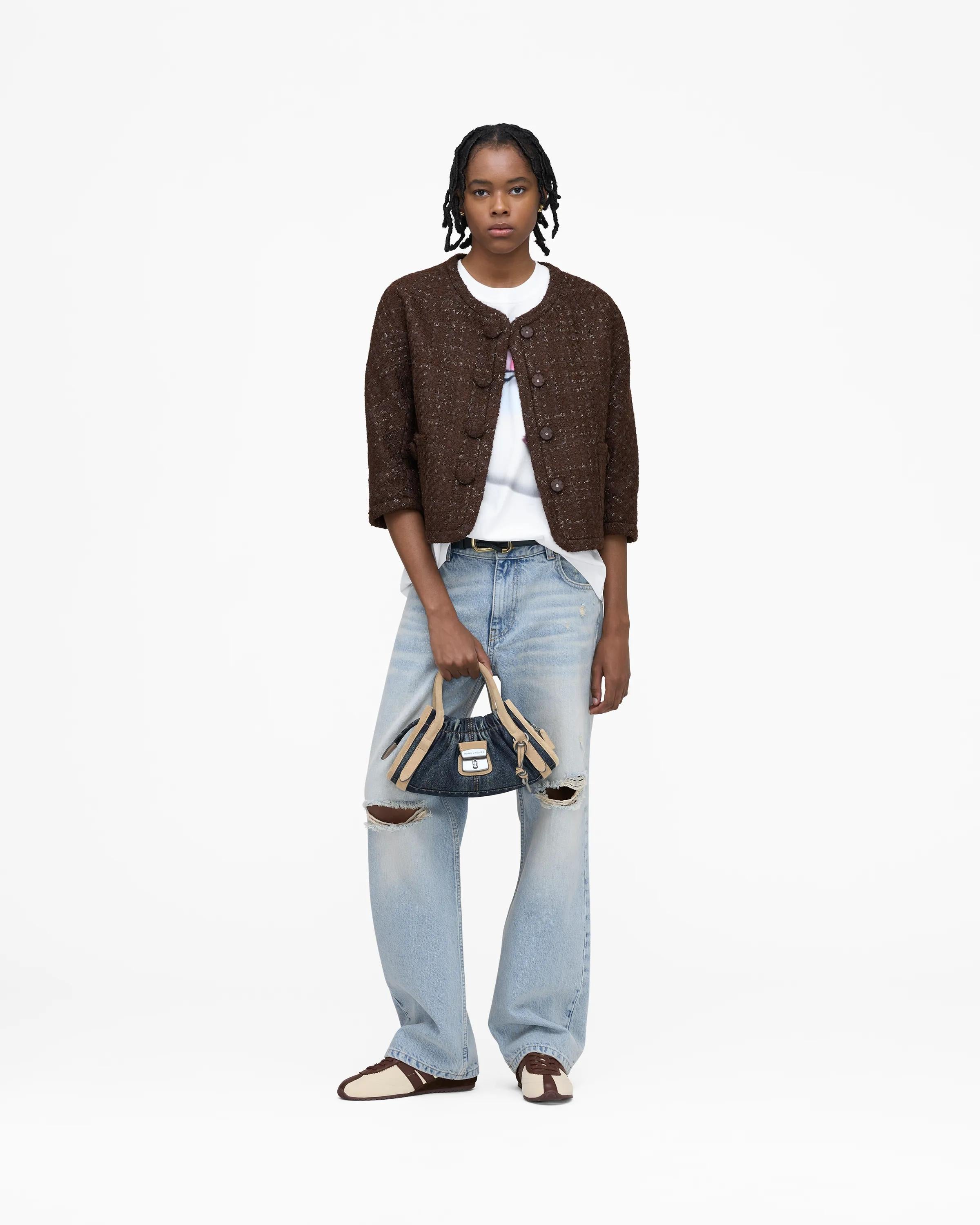 The Denim Suede Cristina Small Satchel