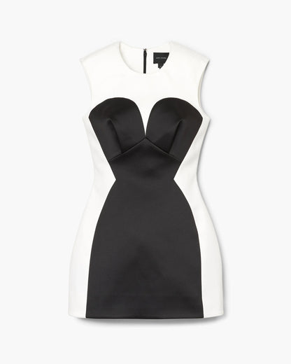 Seamed Up Satin Dress