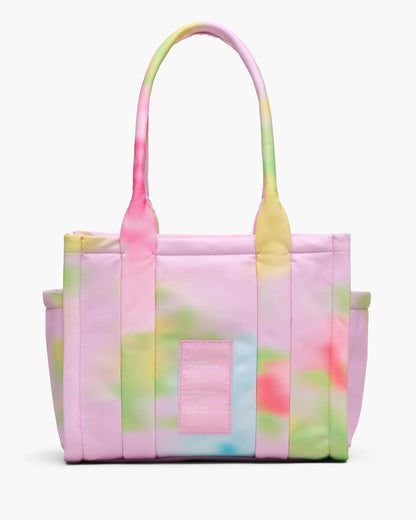 The Blurred Floral Medium Puffy Nylon Tote Bag