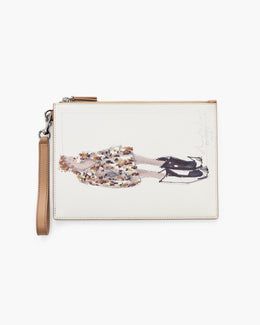 The Runway Illustration Wristlet