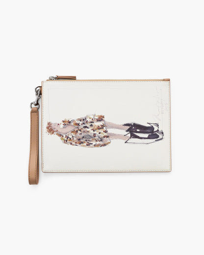 The Runway Illustration Wristlet
