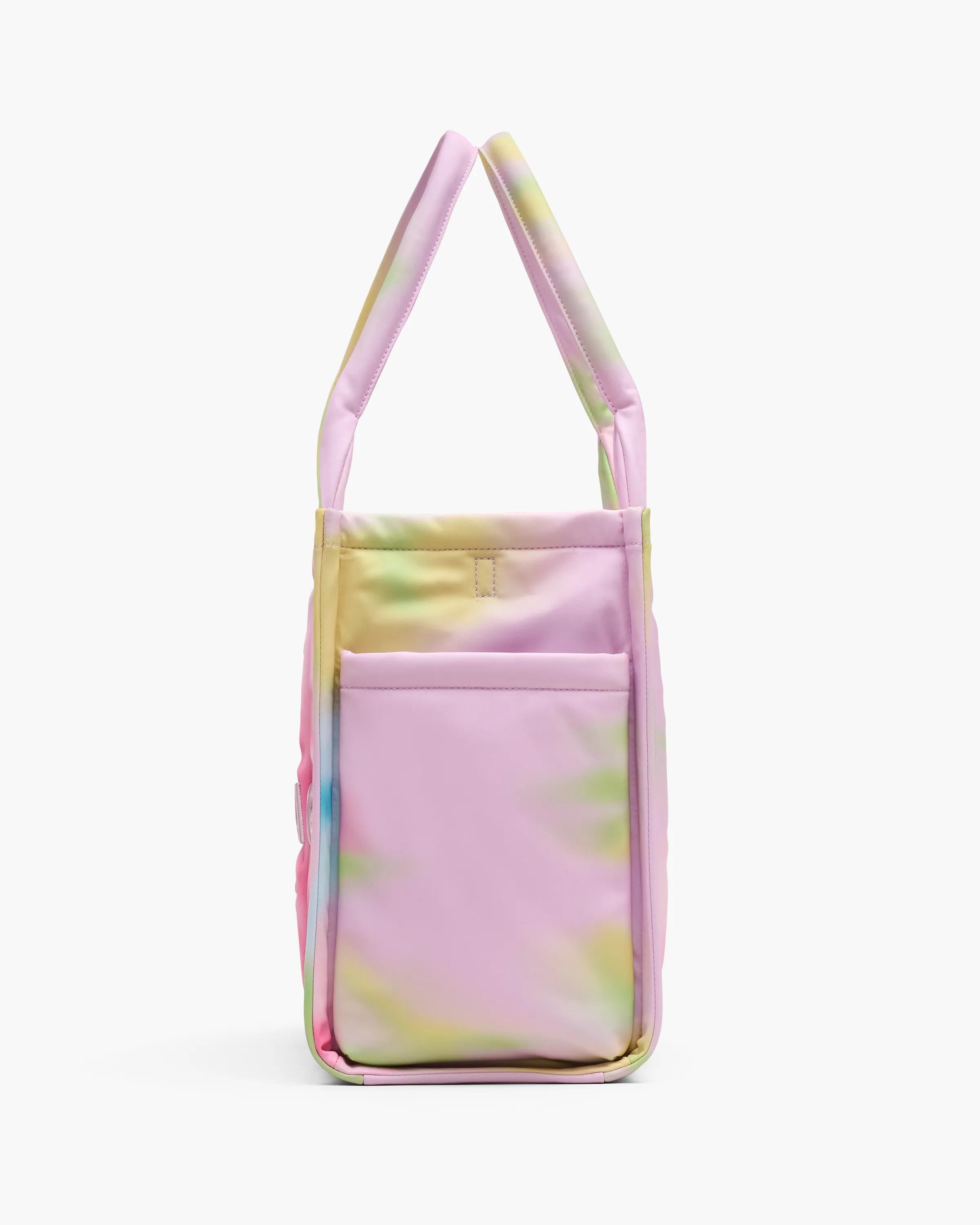The Blurred Floral Large Puffy Nylon Tote Bag