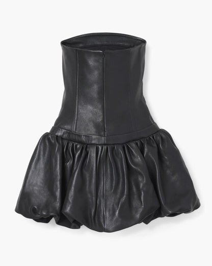 The Leather Bubble Dress