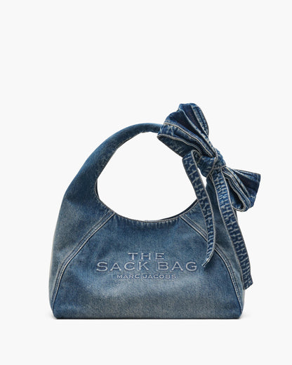 The Bow Denim Sack Bag