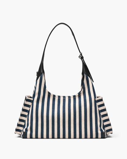 The Stripe Canvas Belted Sack Bag