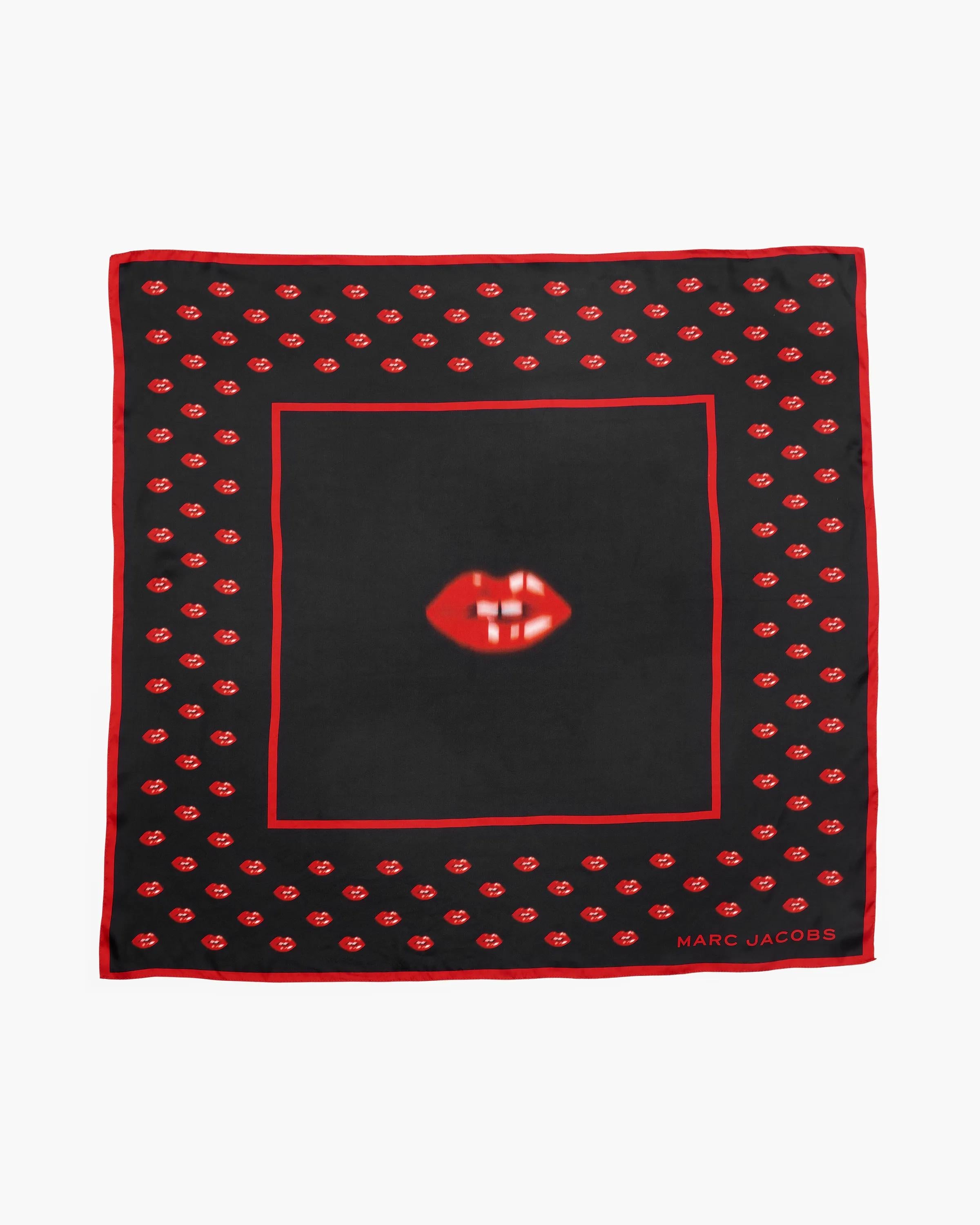 Blurred Lips Square Scarf