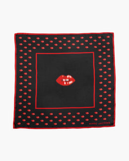 Blurred Lips Square Scarf