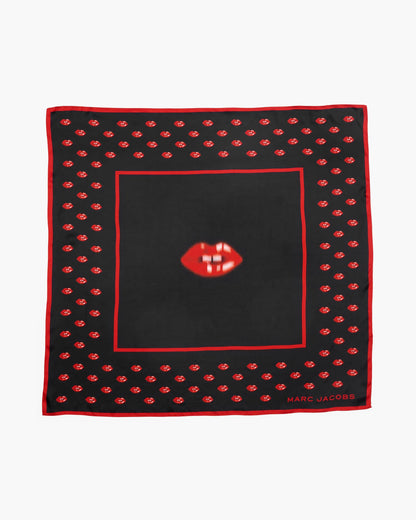 Blurred Lips Square Scarf