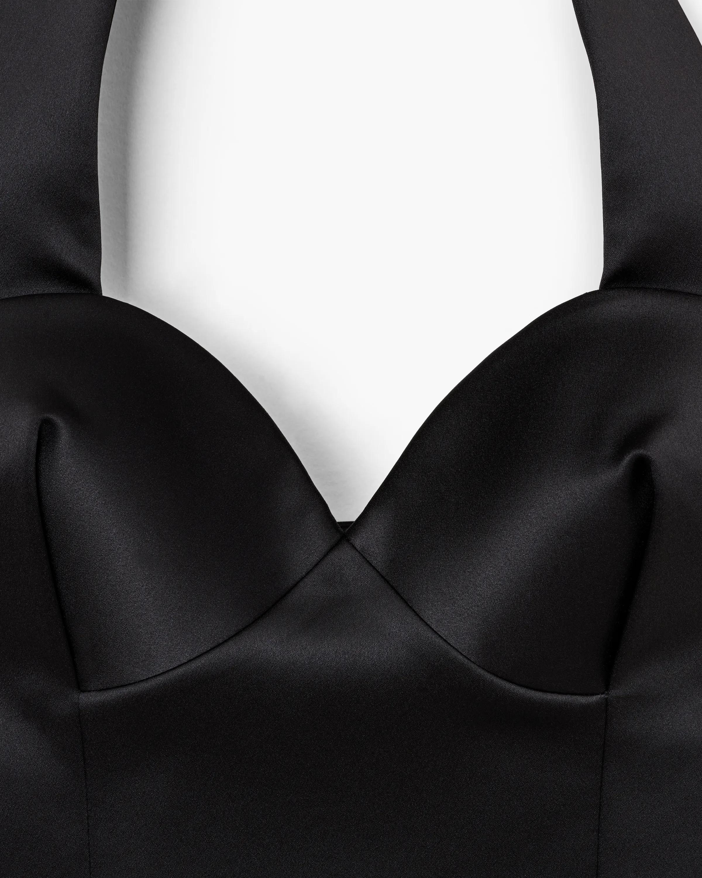 Sculpted Satin Halter Top