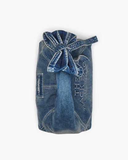 The Bow Denim Sack Bag