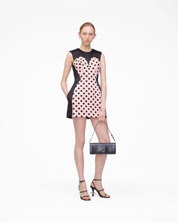 Seamed Up Dots Satin Dress