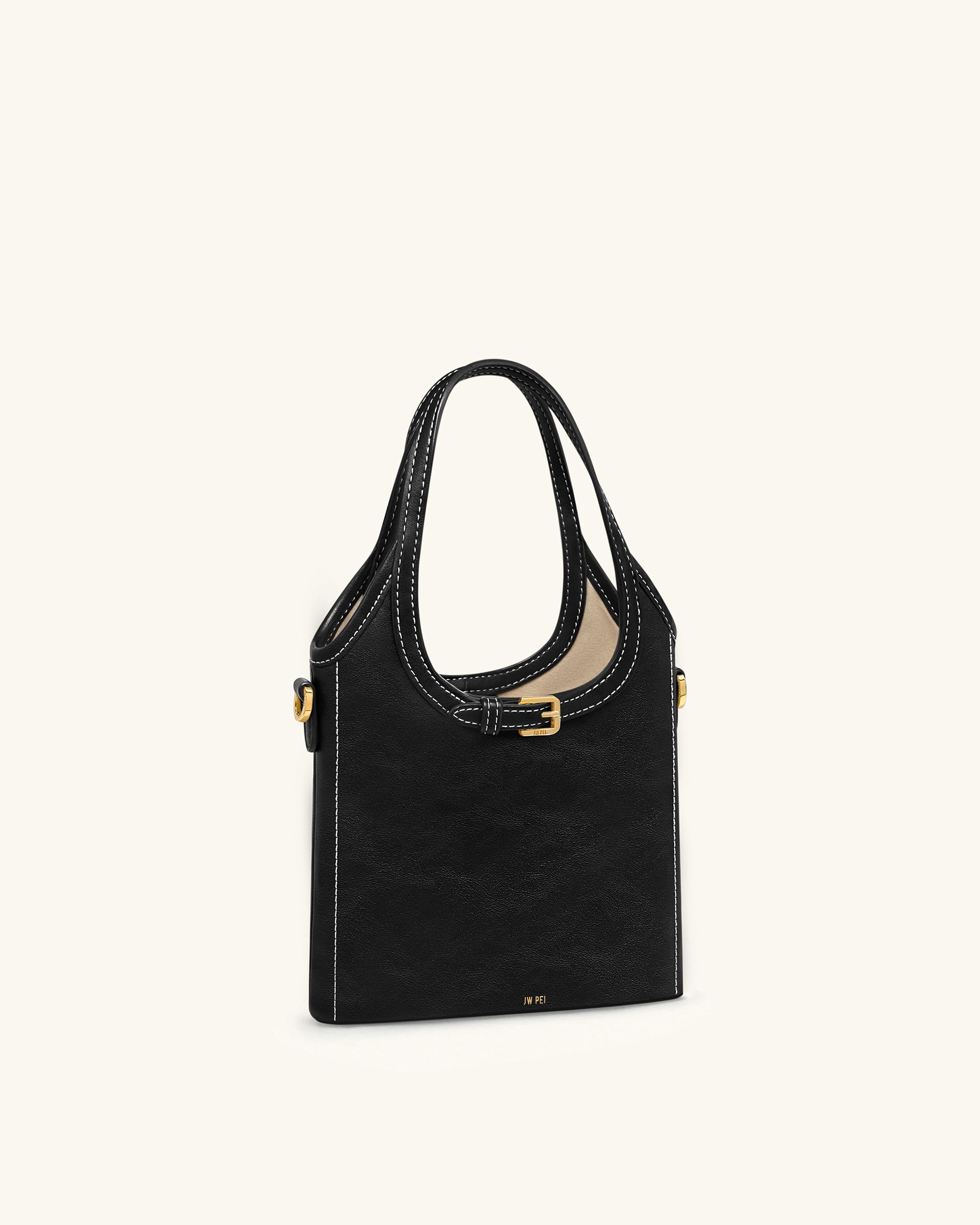 Brooke Mini Belted Embellished Top Handle Bag - Dark Brown