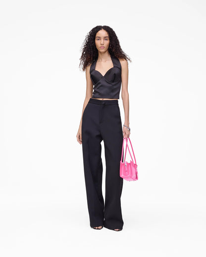 Sculpted Satin Halter Top