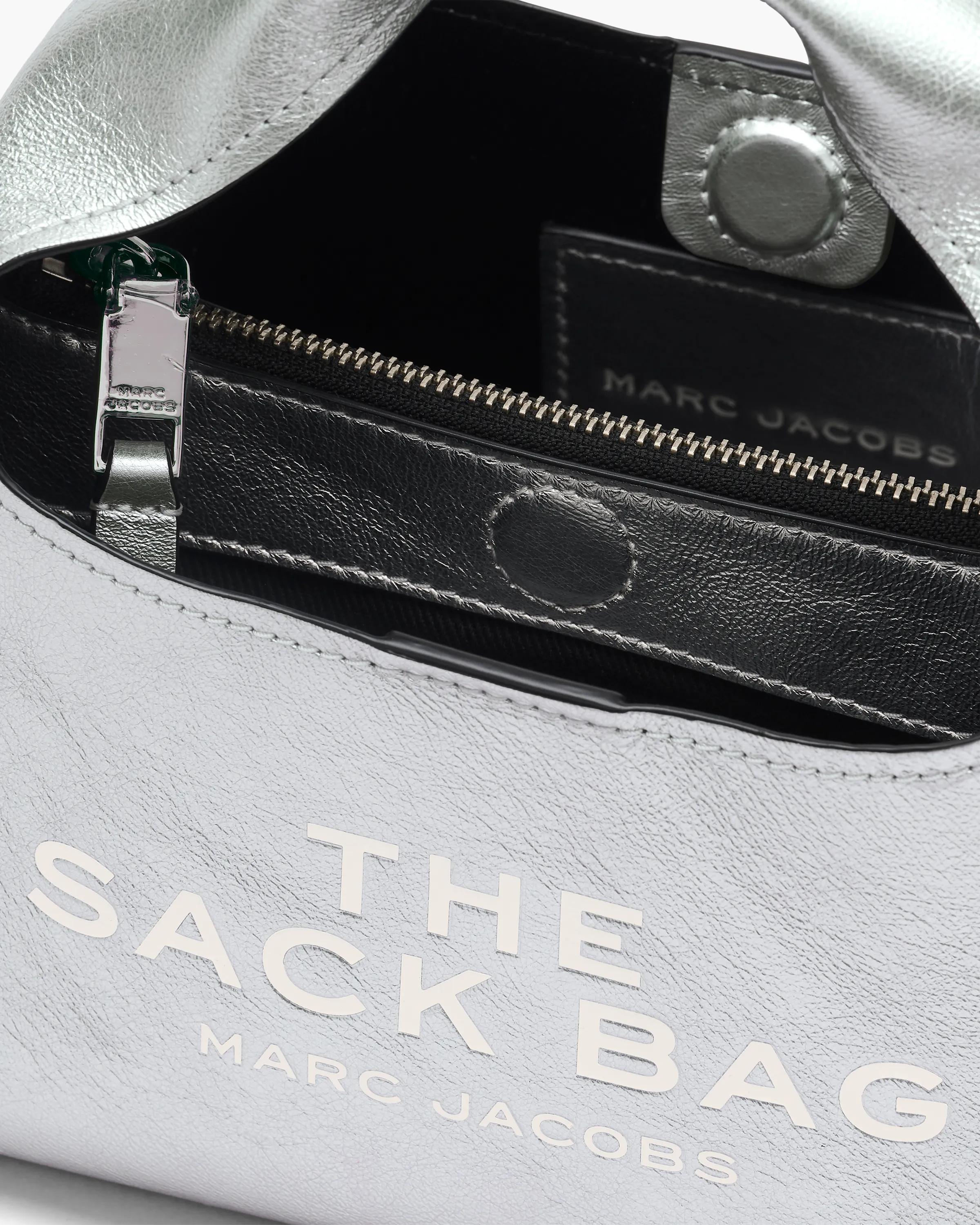 The Metallic Leather Mini Sack Bag