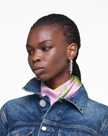 Blurred Floral Silk Scarf