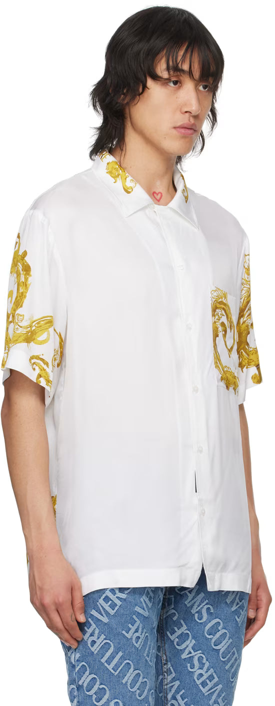 White Watercolor Couture Shirt