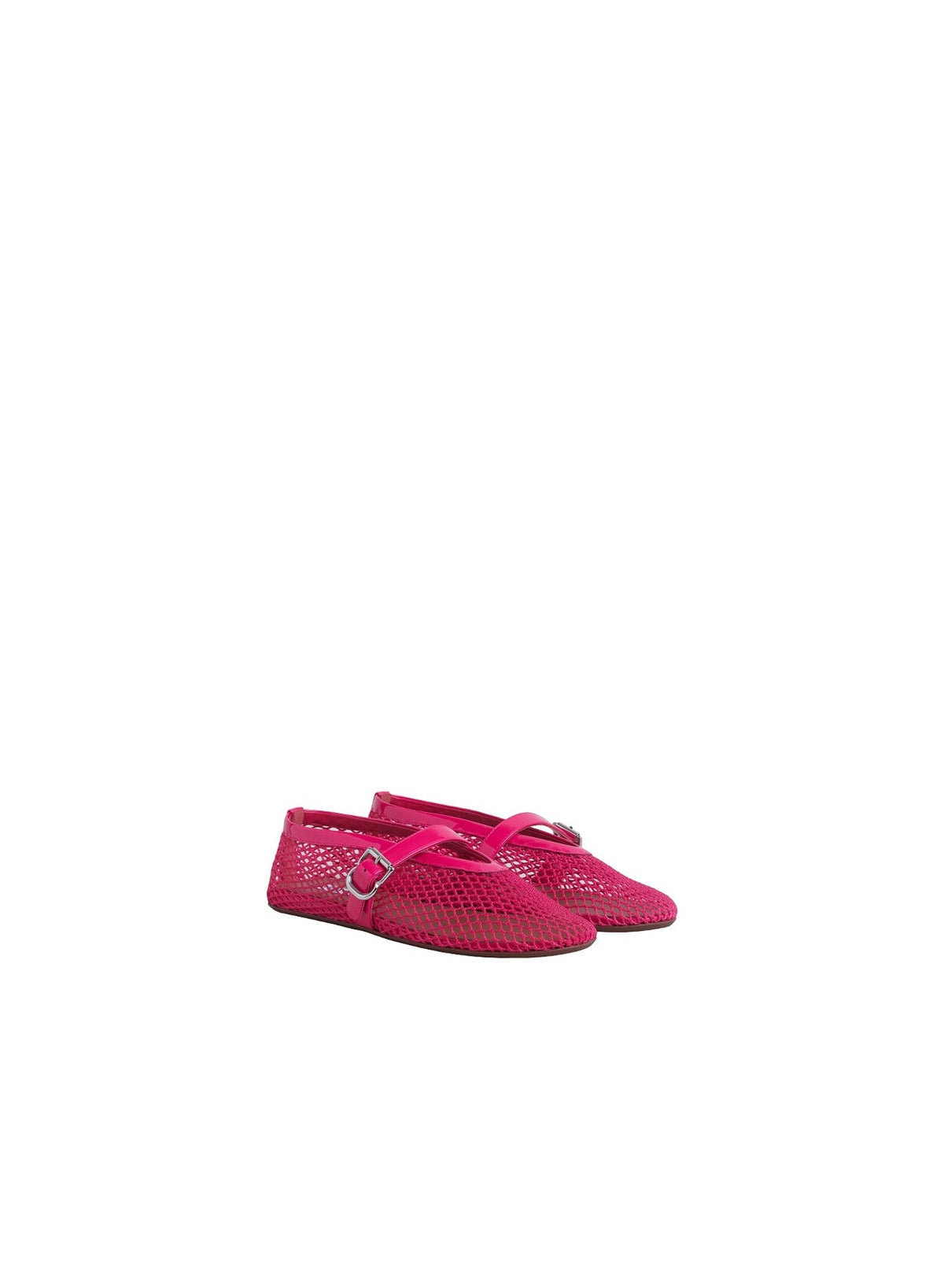 Alaïa Fuschia BALLET FLATS IN FISHNET