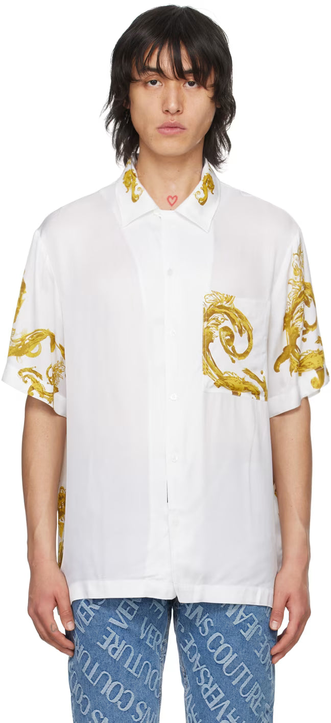White Watercolor Couture Shirt