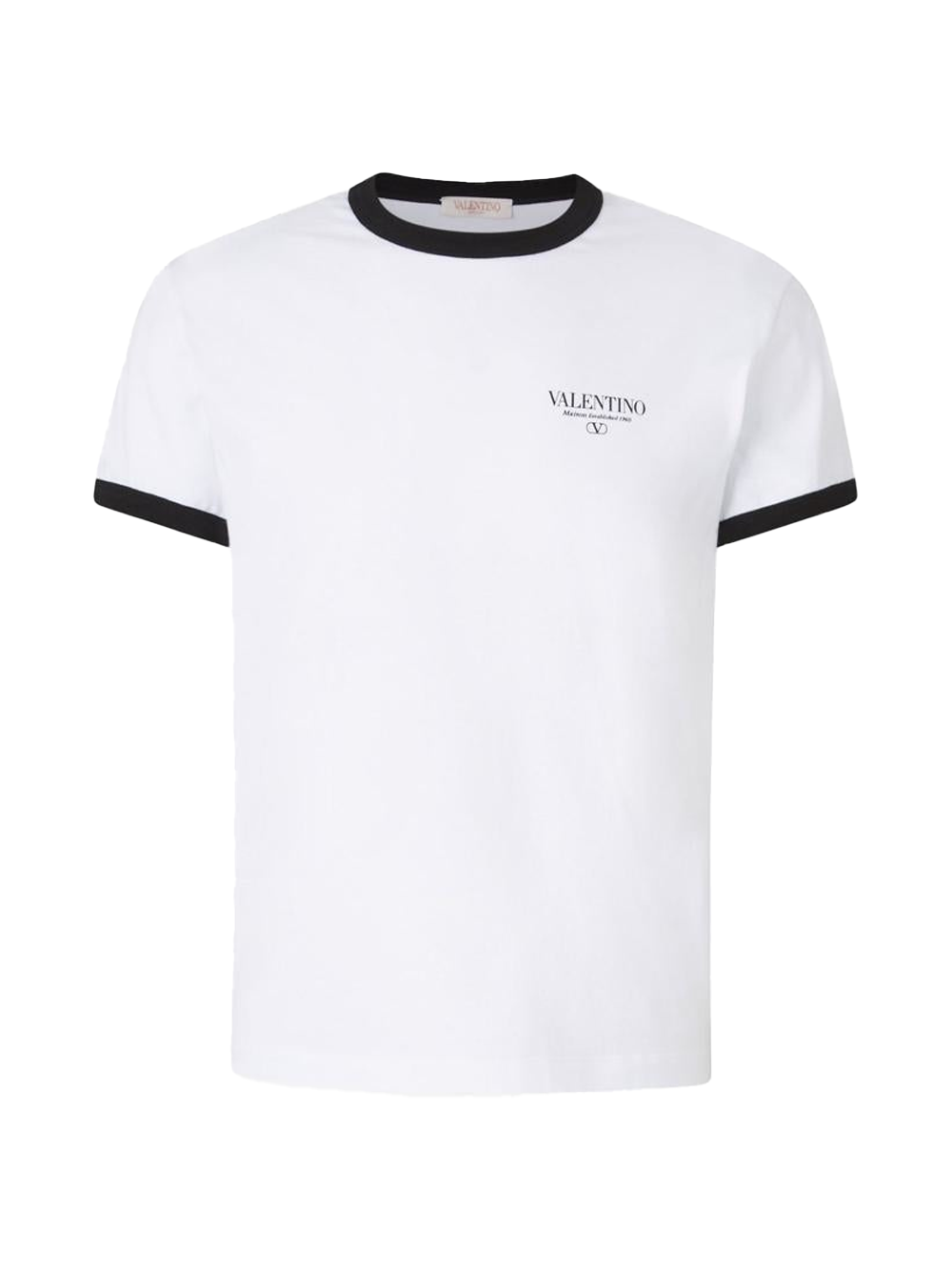 Valentino Contrast Stamp Logo T-Shirt in White