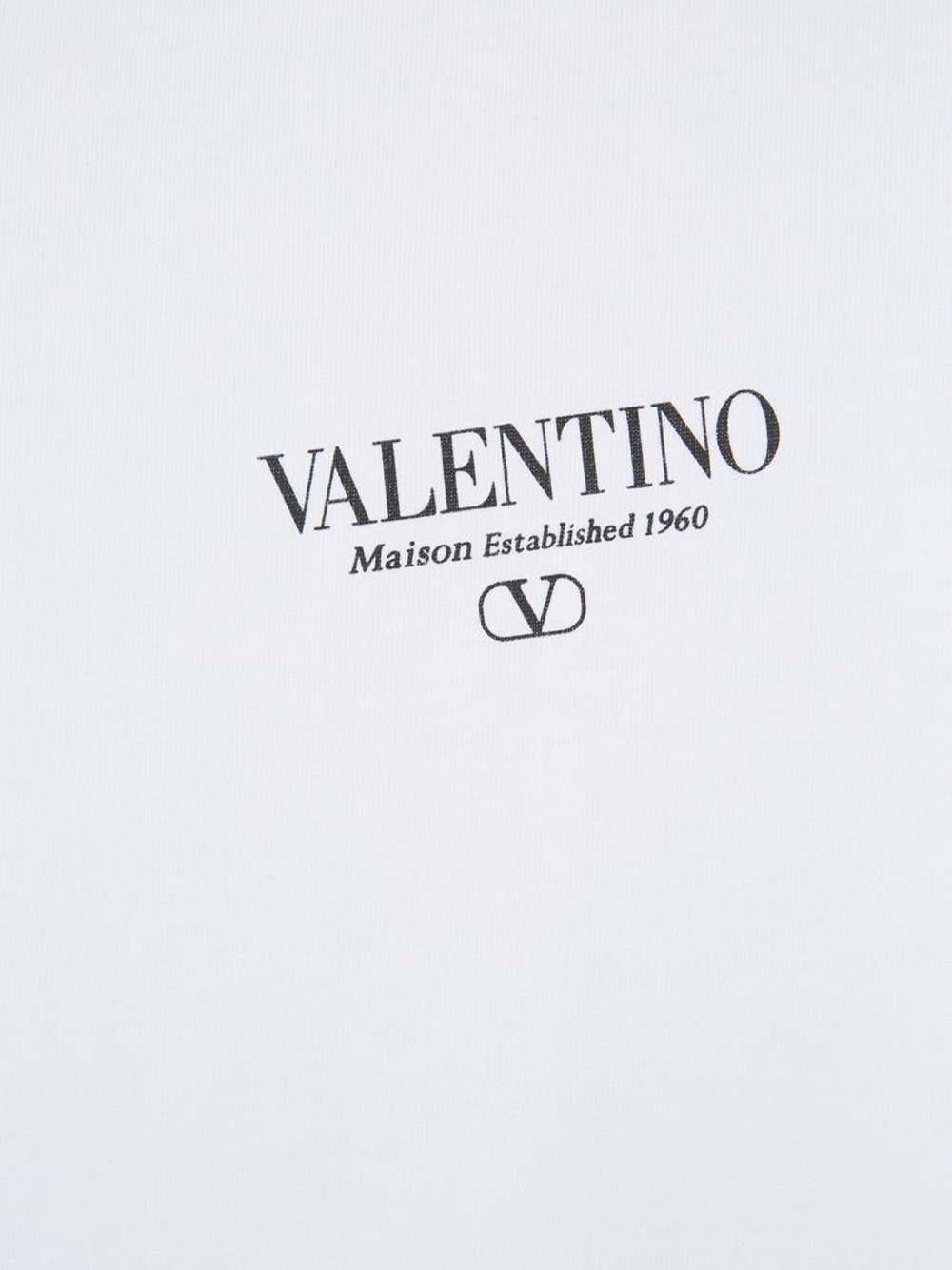 Valentino Contrast Stamp Logo T-Shirt in White