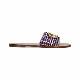 VALENTINO GARAVANI - 5mm Vlogo Cotton Flat Sandals