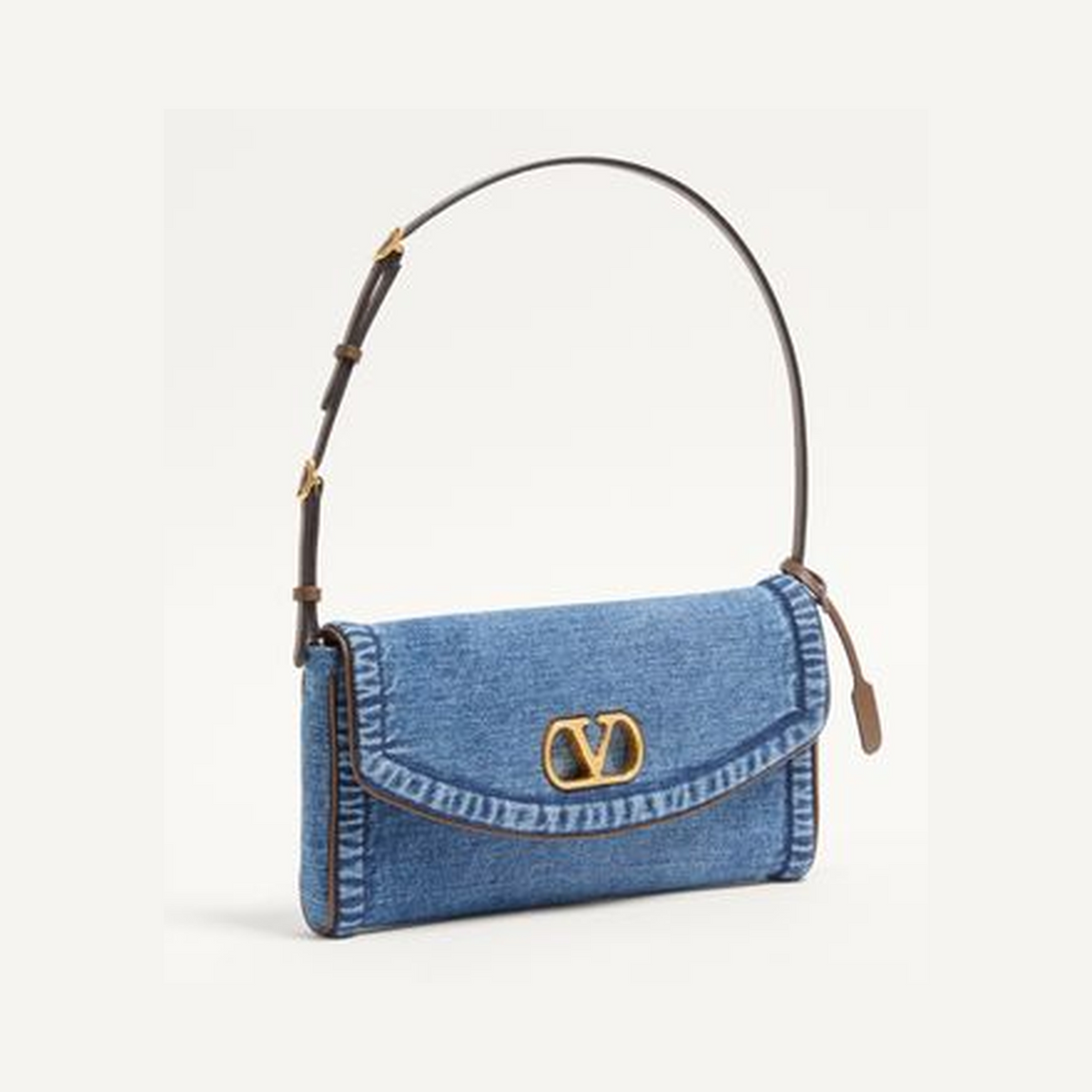 Valentino Garavani Devain Small Denim Shoulder Bag