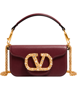 Valentino Garavani Maroon Loco Small Shoulder Bag