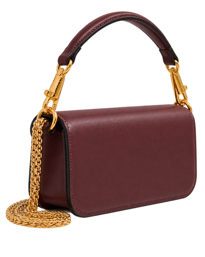 Valentino Garavani Maroon Loco Small Shoulder Bag